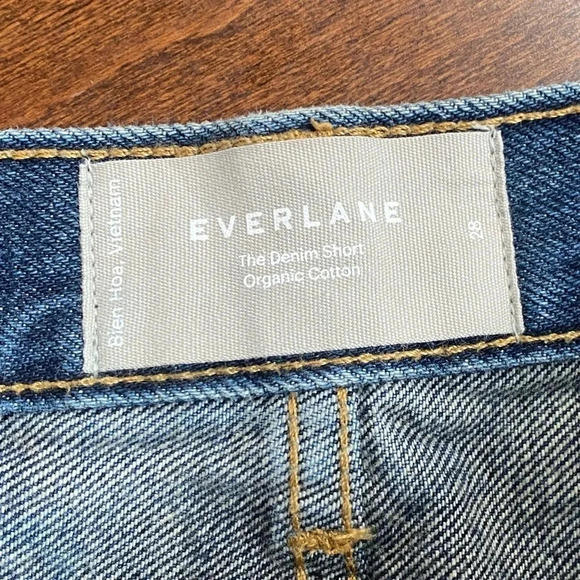 Everlane Dark Blue Jean Shorts - Picture 4 of 10